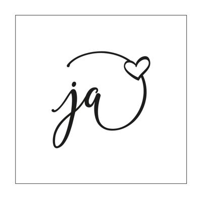 Mundart Stempel • stencil duitse tekst "ja"