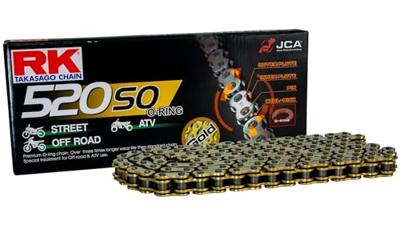 RK Chain 520 so 112 c gold/gold open