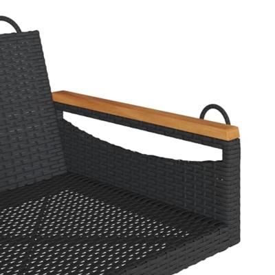 Schommelbank 63x62x40 cm poly rattan zwart Schommelbank 63x62x40 cm poly rattan zwart