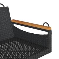 Schommelbank 63x62x40 cm poly rattan zwart - thumbnail