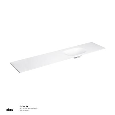 Clou Hammock Wastafelblad Enkele Waskom Rechts 220cm Compositie 45 Aluite Mat Wit Clou Hammock Wastafelblad Enkele Waskom Rechts 220cm Compositie 45 Aluite Mat Wit
