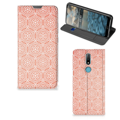 Nokia 2.4 | Hoesje met Magneet | Pattern Orange