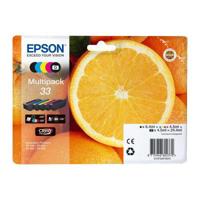 Epson Inktcartridge T3337, 33 Origineel Combipack Zwart, Foto zwart, Cyaan, Magenta, Geel C13T33374511 - thumbnail