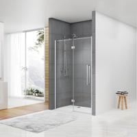 Nisdeur Van Rijn ST05 Draaideur Met Vaste Wand 100x200 cm 8 mm Chroom - thumbnail