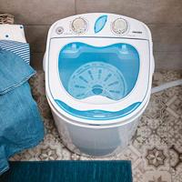 Mesko Home MS 8053 wasmachine Bovenbelading 3 kg Blauw, Wit - thumbnail