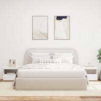 Nachtkastjes met LED-verlichting 2 st 50x40x45 cm wit - thumbnail