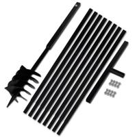Grondboor met handvat 180 mm en verlengstukken 9 m (staal) - thumbnail