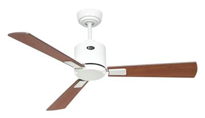 CasaFan ECO NEO III 103 WE-NB/KI WiFi Flügel Nussbaum/Kirsche Plafondventilator 16 W (Ø x h) 103 cm x 360 mm Wit Met afstandsbediening, Timer, Met wintermodus,
