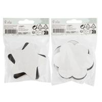 Canvas Nassau fine art ster en bloem 7,5cm magnetisch 4 stuks - thumbnail