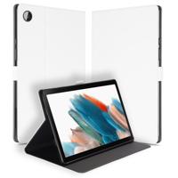 Book Cover Samsung Galaxy Tab A8 2021/2022 Tablet Hoesje Wit met Standaardfunctie - thumbnail
