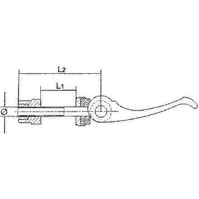 Ergotec Aluminium zadelpen snelspanhendel m6 x 50 mm -