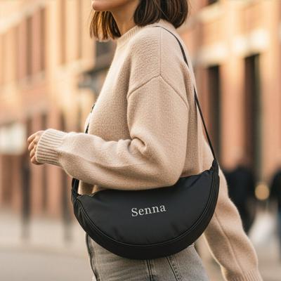 Gepersonaliseerde crossbodytas - Zwart - Puffy stijl Gepersonaliseerde crossbodytas - Zwart - Puffy stijl