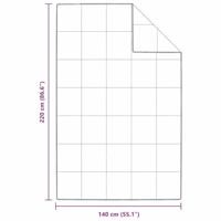 VidaXL Zomer dekbed wit 140 x 220 cm veren - thumbnail