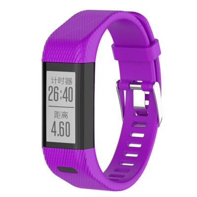 Smart Watch silicone polsband horlogeband voor Garmin Vivosmart HR + (paars)