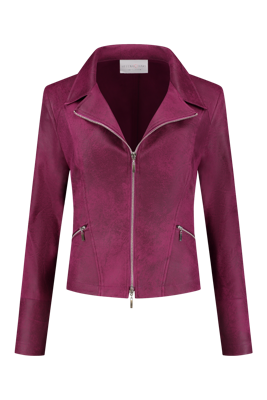 Helena Hart 7288 Zipper Biker Blazers Framboos