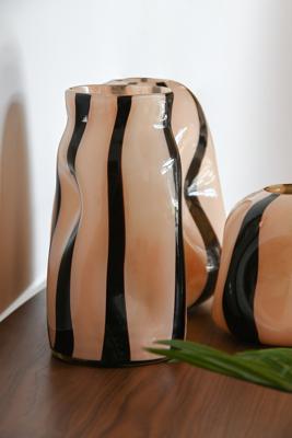 Vaas Home ESPRIT Zwart Crème Kristal Modern 15 x 15 x 29,2 cm