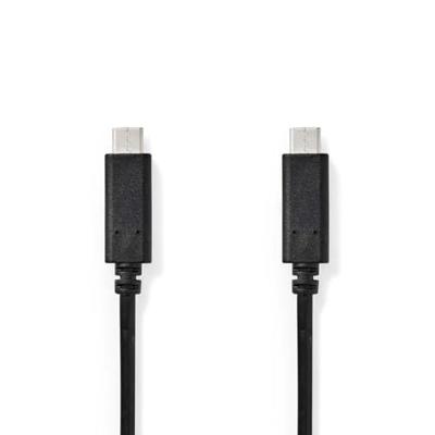 Nedis USB-Kabel | USB 3.2 Gen 1 | USB-C Male | USB-C Male | 60 W | 4K@60Hz | 5 Gbps | Vernikkeld | 3.00 m | Rond | PVC | Zwart | Doos - CCGB64700BK30 Nedis USB-Kabel | USB 3.2 Gen 1 | USB-C Male | USB-C Male | 60 W | 4K@60Hz | 5 Gbps | Vernikkeld | 3.00 m | Rond | PVC | Zwart | Doos - CCGB64700BK30
