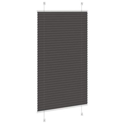 Pliss rolgordijn 70x100 cm stofbreedte 69,4 cm polyester zwart - thumbnail