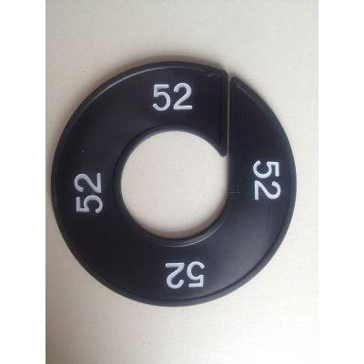 Maatring 9cm zwart/wit 52