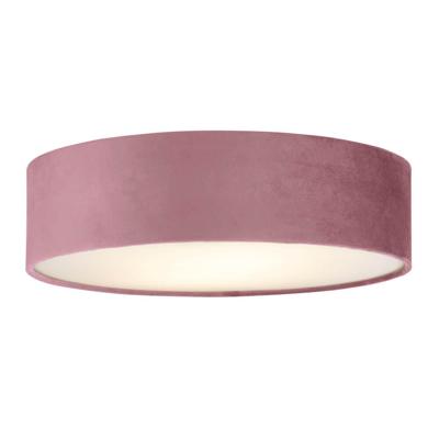 Searchlight PlafondlampDrum Pleat 38cm velvet roze - 23298-2PI