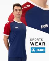 JAKO 4224 Shirt Iconic Km - Navy/Chillrood - S - thumbnail
