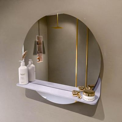 MONDIAZ SPOT spiegel rond 60cm met Spiegelplanchet kleur Cale.