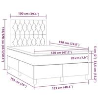 Boxspring met matras fluweel donkergroen 120x190 cm - thumbnail