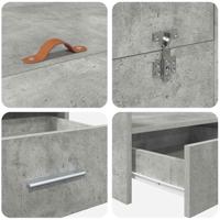 Opbergbedframe met lade Betongrijs 120 x 190 cm Bewerkt hout - thumbnail