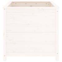 Plantenbak 82,5x82,5x78 cm massief grenenhout wit - thumbnail