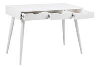 Bureau / sidetable 'Märta' 110 x 50cm met 3 laden , kleur wit / wit - thumbnail