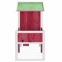 VidaXL Konijnenhok 170x63x113 cm massief grenenhout rood - thumbnail