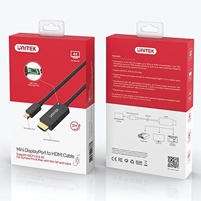 Unitek V1152A Adapter miniDP - HDMI 4K 30Hz kabel 2m