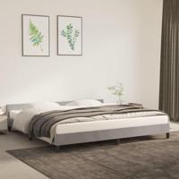 Bedframe zonder matras 200x200 cm fluweel lichtgrijs - thumbnail