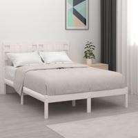 Bedframe massief hout wit 120x190 cm - thumbnail