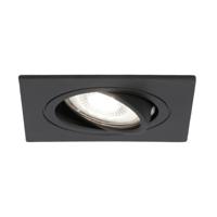 Mallorca LED inbouwspot - IP20 - Kantelbaar - 4 Watt 345 Lumen - 6500K Daglicht wit - GU10 - Dimbaar - Vierkant - Voor binnen - Zwart - thumbnail