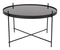 Zuiver Ronde Salontafel 'Cupid' Glas, kleur Zwart - thumbnail