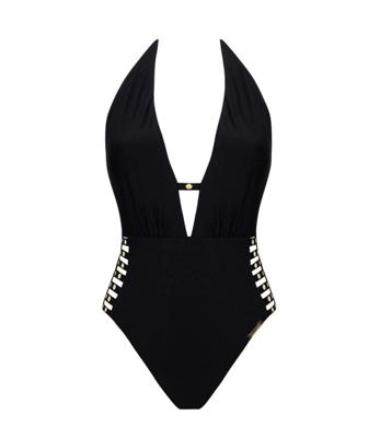 Lise Charmel Badmode Eclat Rock Halter Badpak zwart ABB9770 Lise Charmel Badmode Eclat Rock Halter Badpak zwart ABB9770