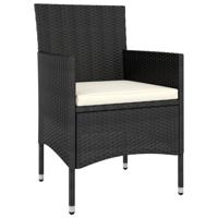 5-delige Loungeset poly rattan zwart - thumbnail