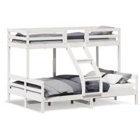 Stapelbed massief grenenhout wit 80x200/140x200 cm - thumbnail