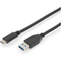 Digitus AK-300146-010-S USB-kabel USB 3.2 Gen1 (USB 3.0 / USB 3.1 Gen1) USB-C stekker, USB-A stekker 1.00 m Zwart Afgeschermd (dubbel) - thumbnail