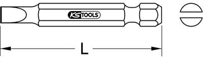KS Tools 911.2765 Gleuf-bit 6.5 mm S2-staal Vernikkeld E 6.3 5 stuk(s)