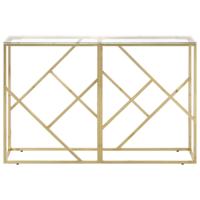 Wandtafel roestvrijstaal en gehard glas goudkleurig - thumbnail