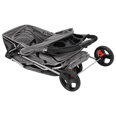 VidaXL Hondenwagen inklapbaar 80x46x98 cm oxford stof grijs