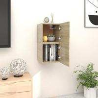 VidaXL Tv-wandmeubelen 2 st 30,5x30x30 cm sonoma eikenkleurig - thumbnail