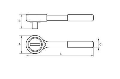Bahco Ratel 1/2" | omkeerbaar | vonkvrij | koper beryllium | 245 mm - NSB242-16 Bahco Ratel 1/2" | omkeerbaar | vonkvrij | koper beryllium | 245 mm - NSB242-16