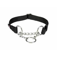 Trixie halsband hond premium halfslip halsband zwart - thumbnail