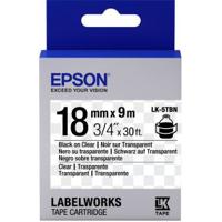 Epson Transparent Tape - LK-5TBN Clear Blk/Clear 18/9 - thumbnail