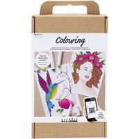 Creativ Company Starter hobbyset inkleuren, tekenstift, 1 doos - thumbnail