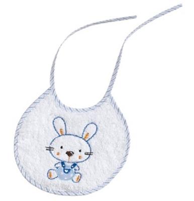 Interbaby slabbetje Konijn junior 20 x 20 cm katoen