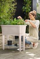 Orto in piedi ELHO Noa - Grigio - L 79 x P 39 x H 94 cm - coltivazione e raccolta - 100% riciclato - thumbnail